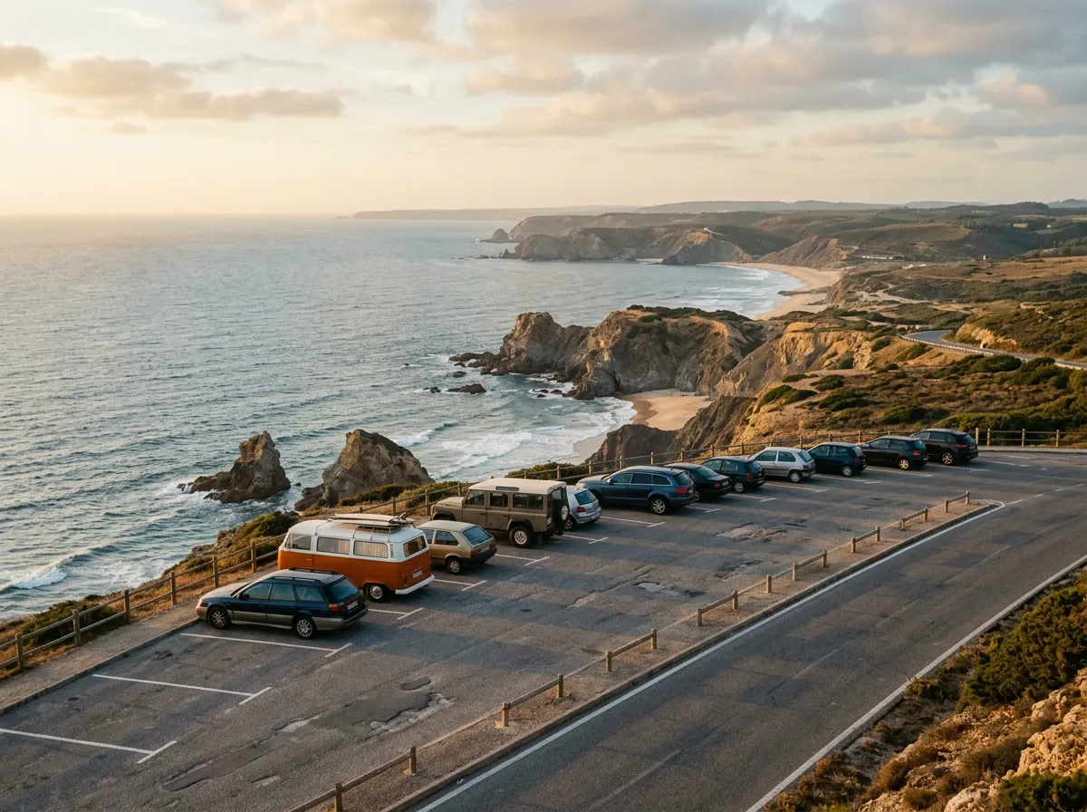 Парковка с видом на побережье
