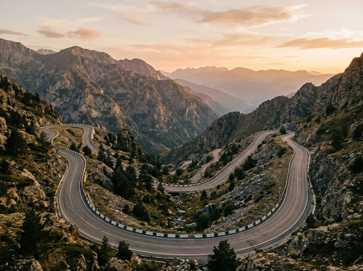 Серпантин в горах — типичная дорога обеих стран